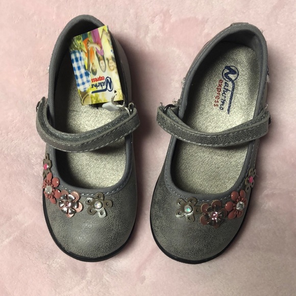 Naturino Other - Naturino Express Lauretta Gray Leather Mary Jane